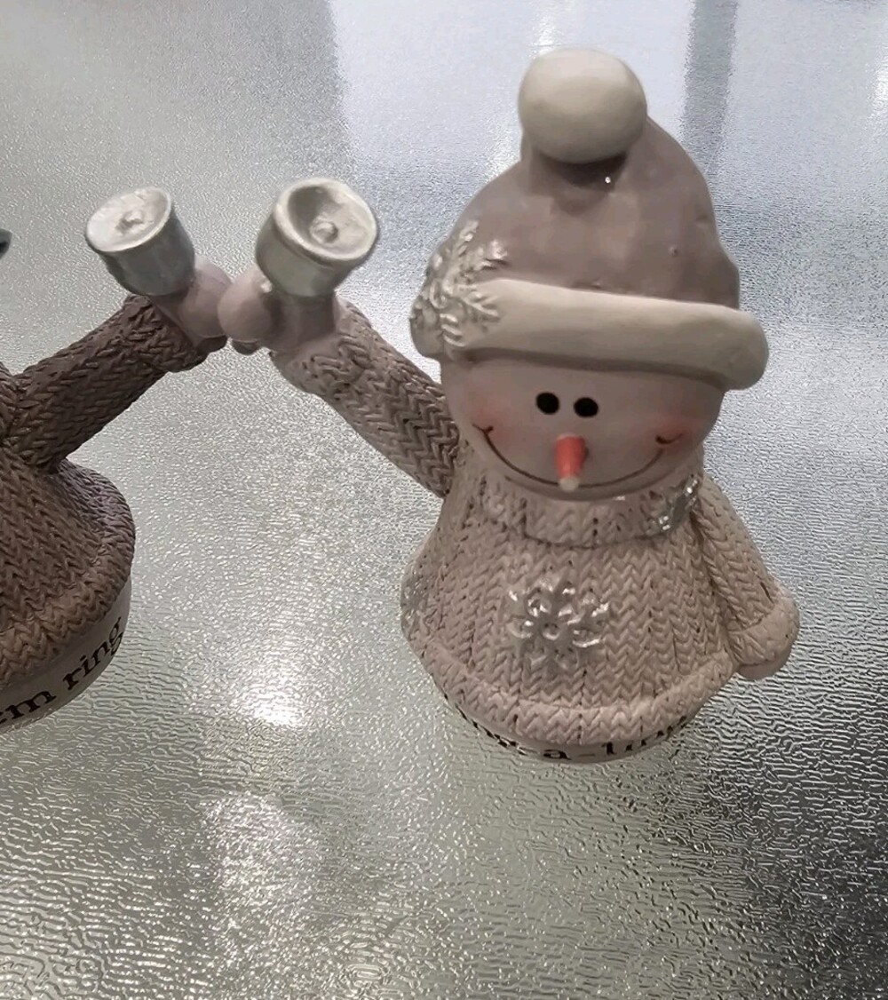 Blossom Bucket Set of Two Ring A Ling Hear Them Ring Snowmen - Picture 4 of 11